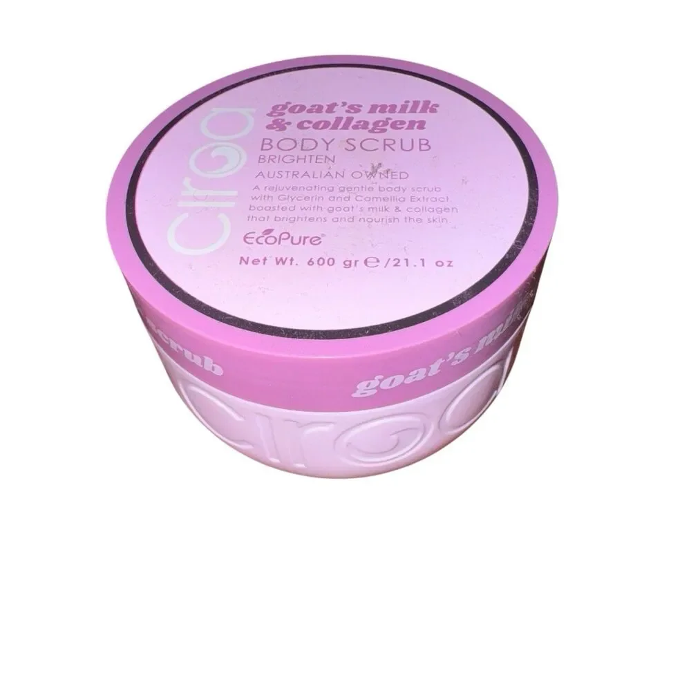 Ciroa Goats Milk & Collagen Body Scrub Brightener 21.1 Oz Brand new Sealed Jar